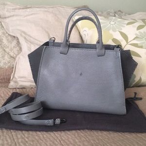 Authentic Henry Beguelin Gray Leather Satchel